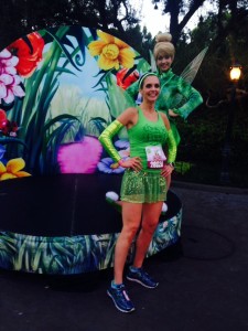 With Tinkerbell on the Half Marathon Course, about mile 4.