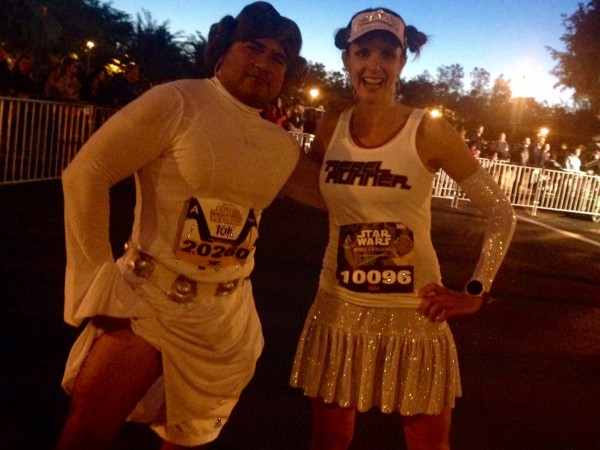 One of the many males dressed as Princess Leia during the race!